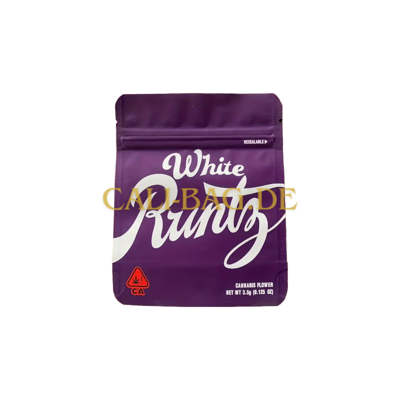 100x Runtz White + Strainlabel Mylar Bag 3,5g - Leer