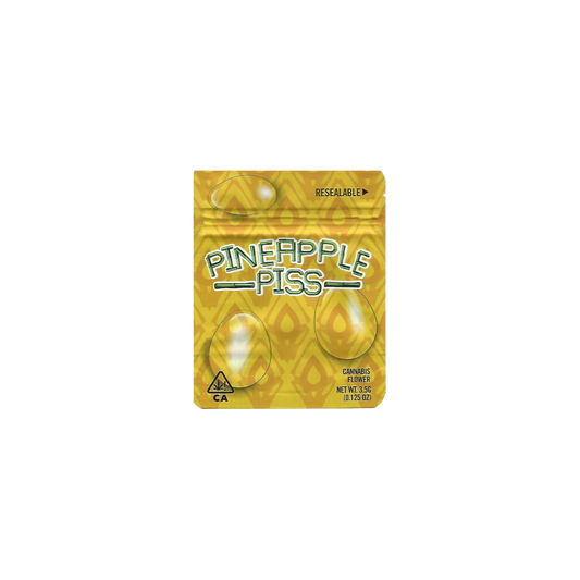 10x Pineapple Piss + Strainlabel Mylar Bag 3,5g - Leer