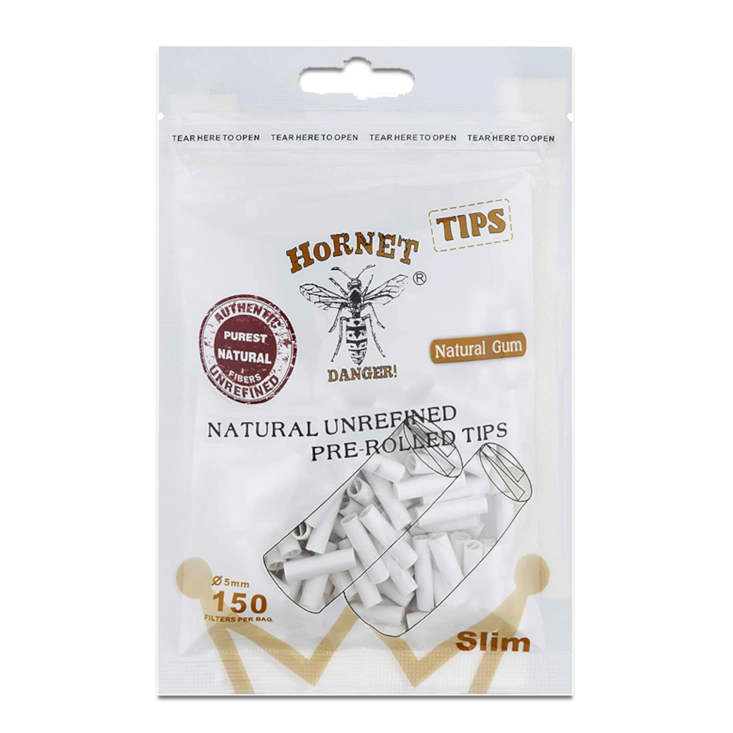 Hornet prerolled Tips - 5mm 150pcs.