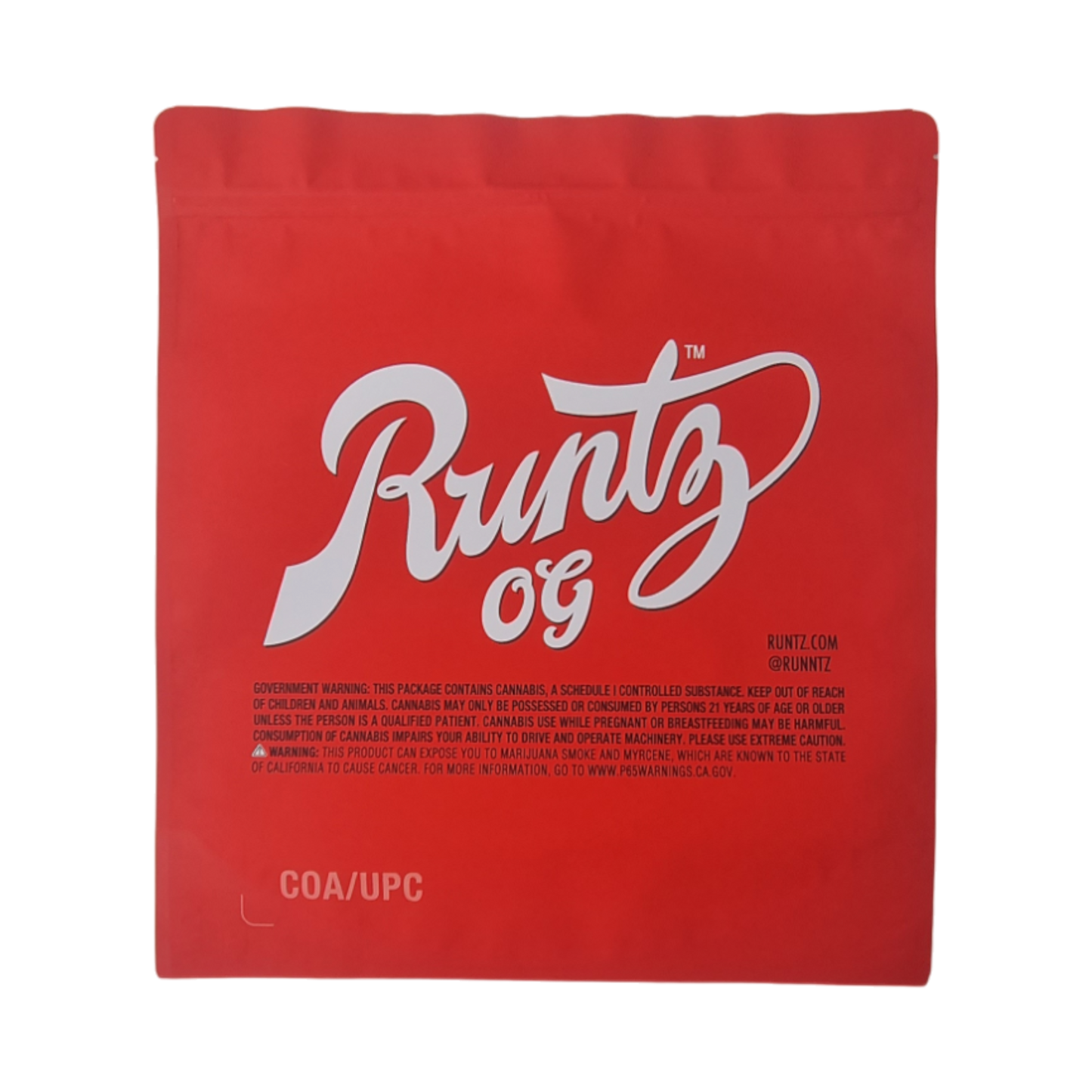 1x Runtz OG Mylar Bag 454g - Leer