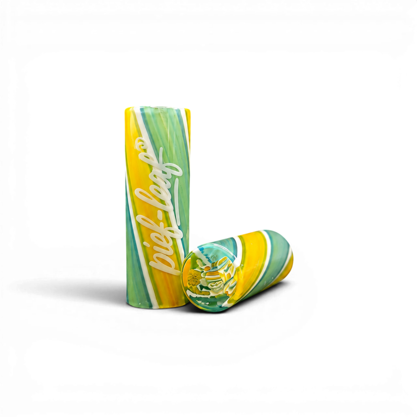 Pief-Leaf® 10 mm Glas Tip in heller Farbkombination