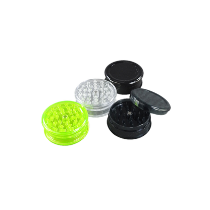 Kunststoffgrinder Ø 60 mm mit Magnetverschluss und Vorratsfach – Farbig sortiert – pief-leaf