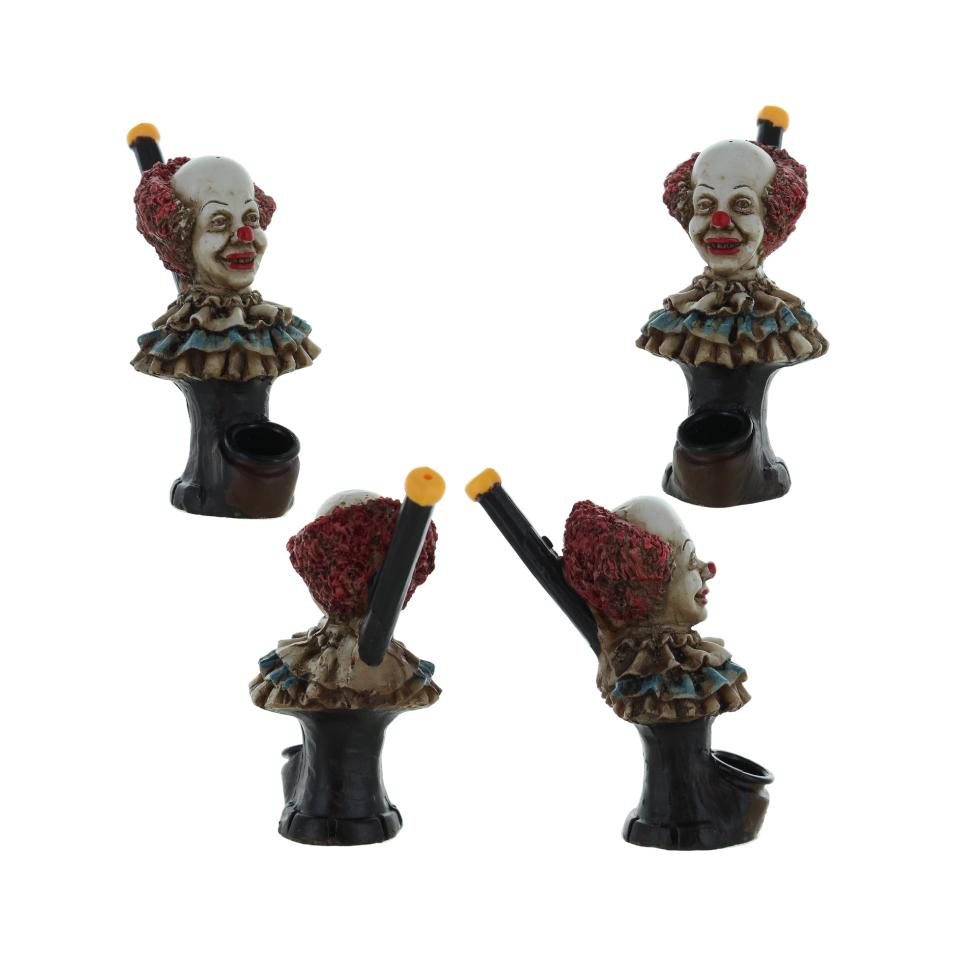 Pfeife aus Polyresin im Clown-Design – bunt & robust