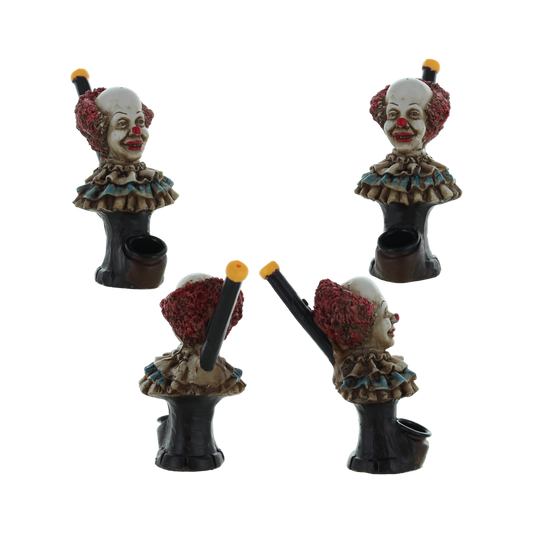 Pfeife aus Polyresin im Clown-Design – bunt & robust