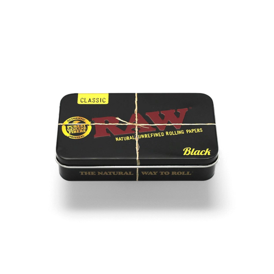RAW® Tin Case für 6 Cones King Size, robuste Metallbox im klassischen RAW®-Design.