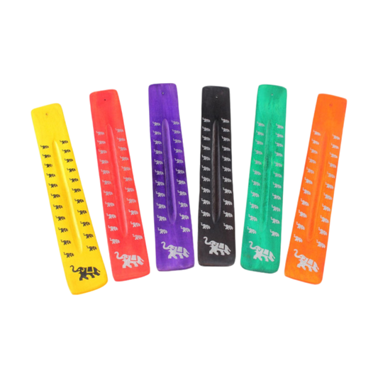 Räucherstäbchenhalter ELEFANT gefärbt und bedruckt