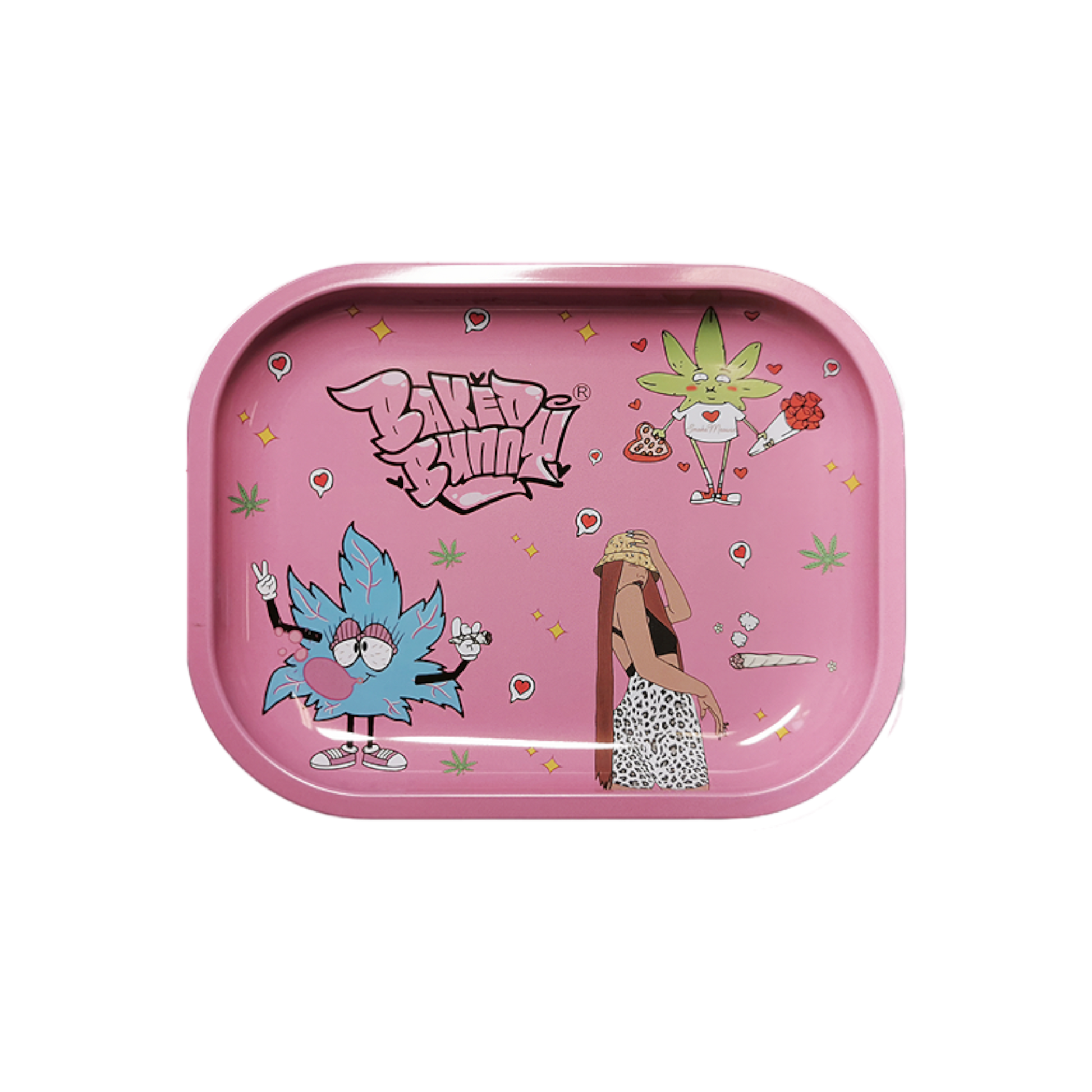 Rolling Tray Baked Bunny Leaf aus Metall 18x14 cm Produktfoto