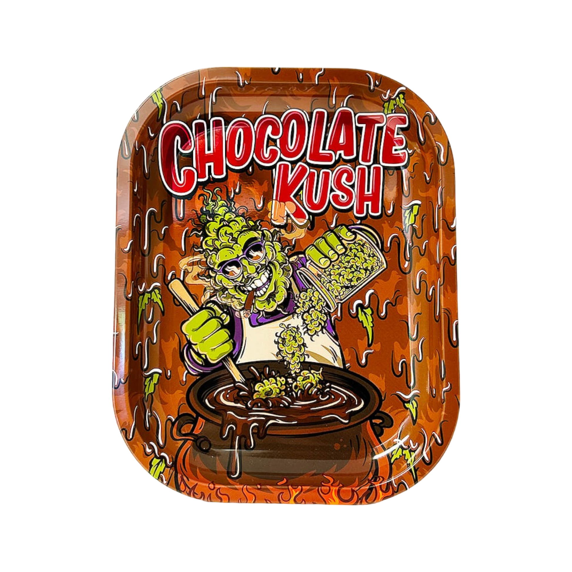 Rolling Tray Best Buds Chocolate Kush aus Metall 14x18 cm