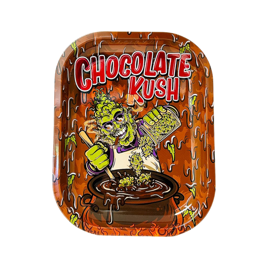 Rolling Tray Best Buds Chocolate Kush aus Metall 14x18 cm