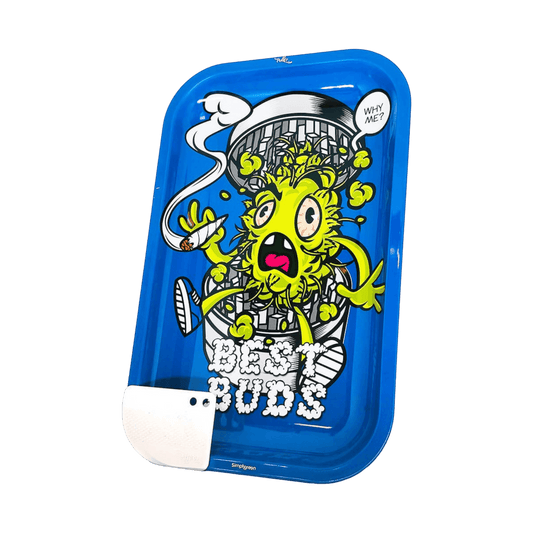 Rolling Tray Best Buds GRIND ME aus Metall 17,5x27,5 cm