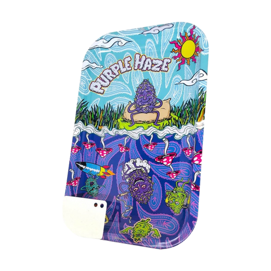 Rolling Tray Best Buds Purple Haze aus Metall 17,5x27,5 cm