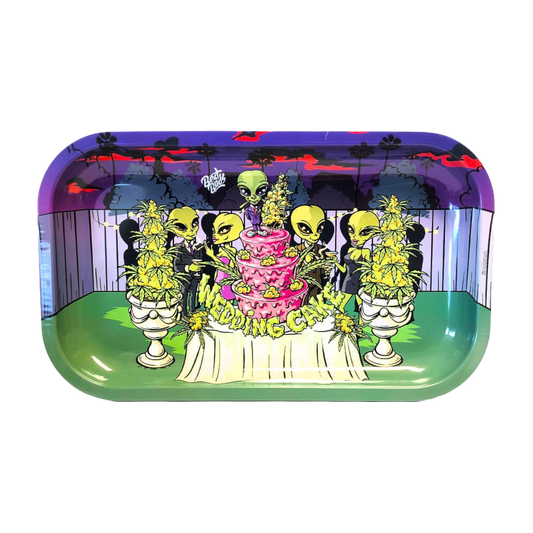 Rolling Tray Best Buds Wedding Cake aus Metall 16x27 cm