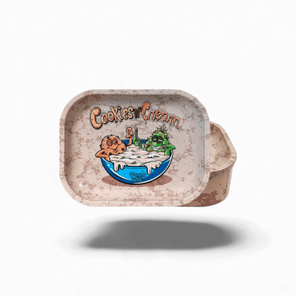 Blechdose mit Rolling Tray Deckel 18 × 14 cm, Cookies and Cream Design, erhältlich bei Pief-Leaf®