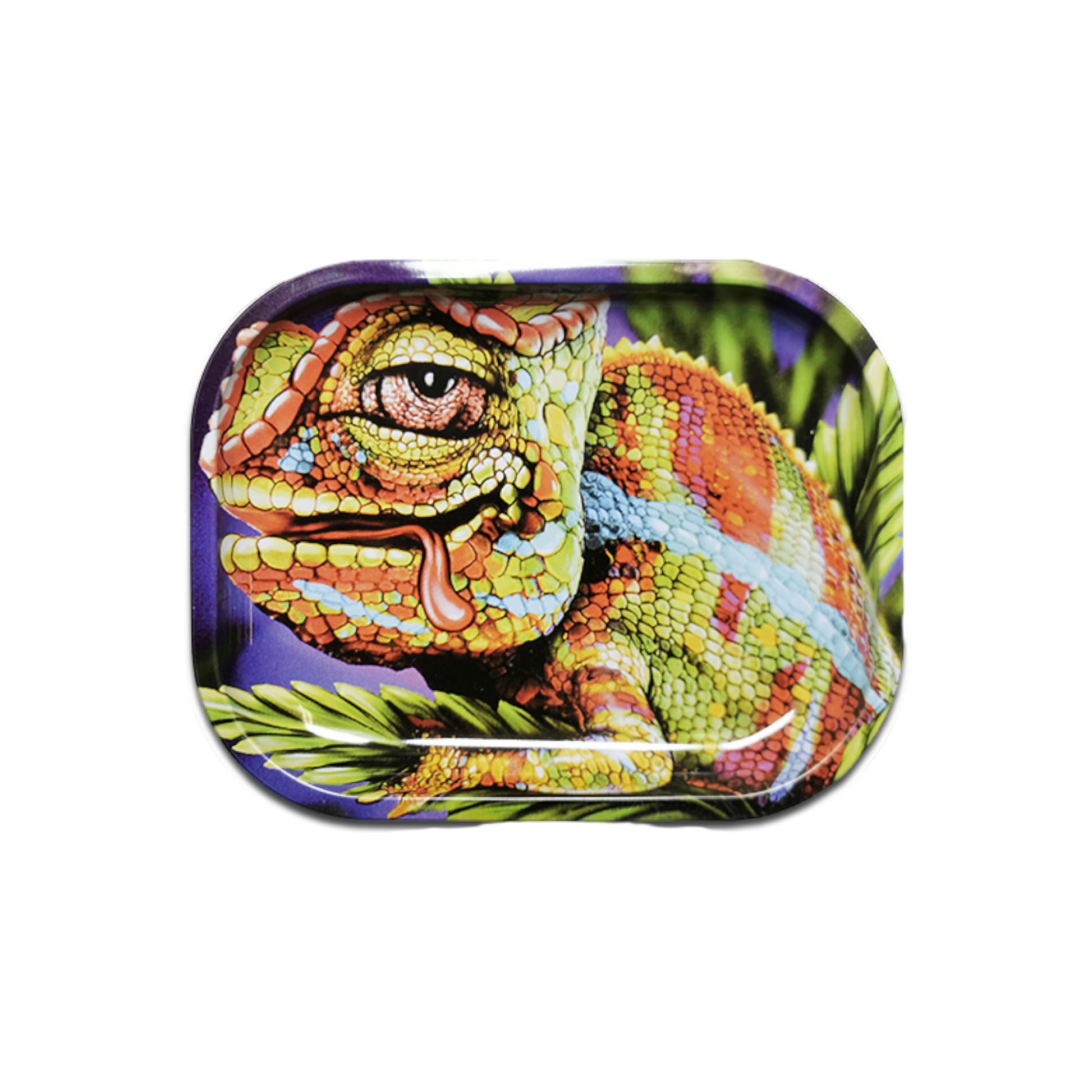 Rolling Tray Chameleon aus Metall 14x18 cm Produktfoto