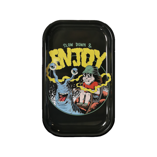 Rolling Tray ENJOY aus Metall 27x12 cm Produktfoto