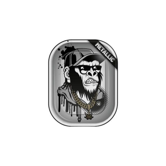 Rolling Tray Gangsta Monkey aus Metall 18x14 cm Produktfoto