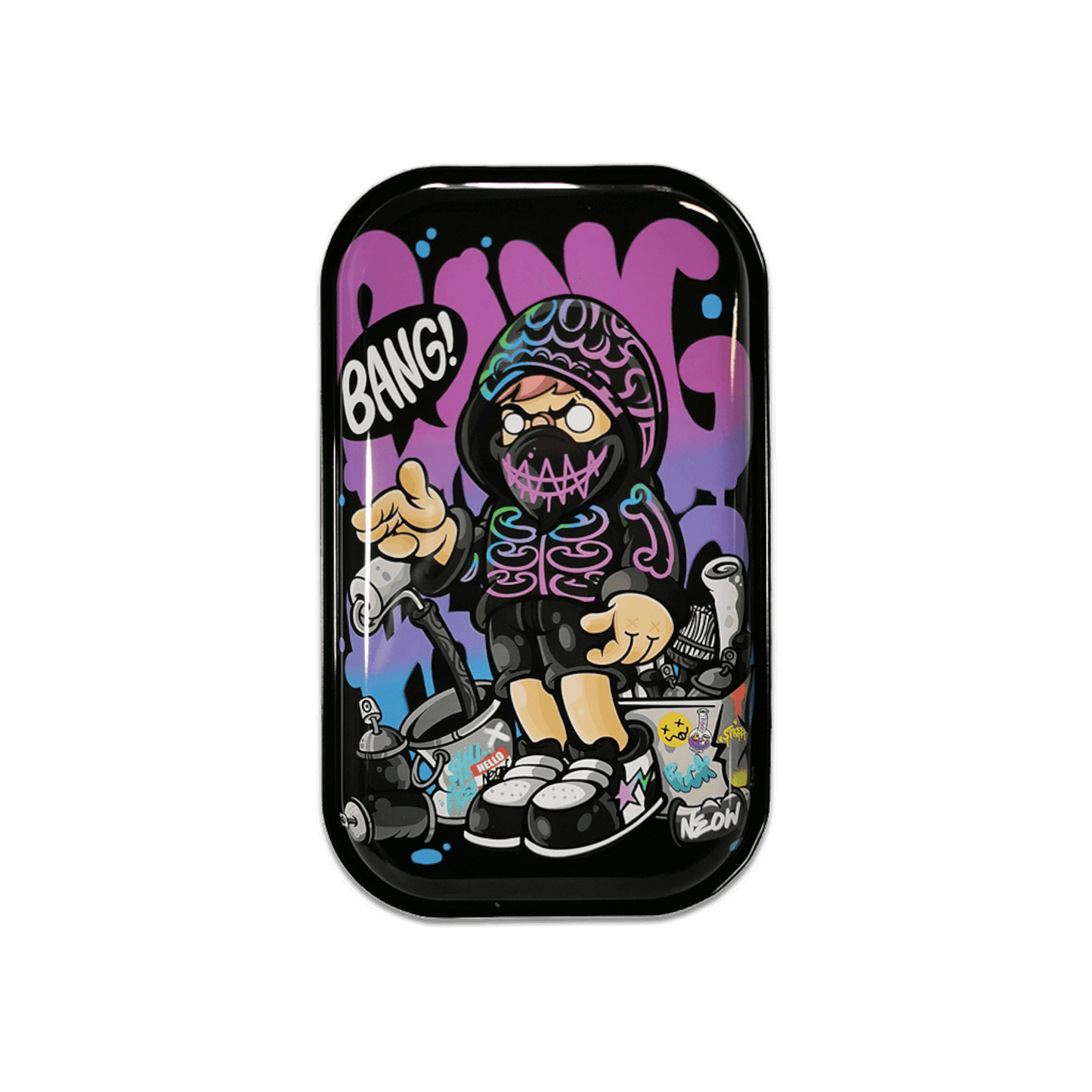 Rolling Tray Metall BANG Motiv längliches Format 27 x 12 cm