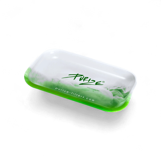 Rolling Tray Metall Smoke Design 18x14x1,5 cm Produktfoto
