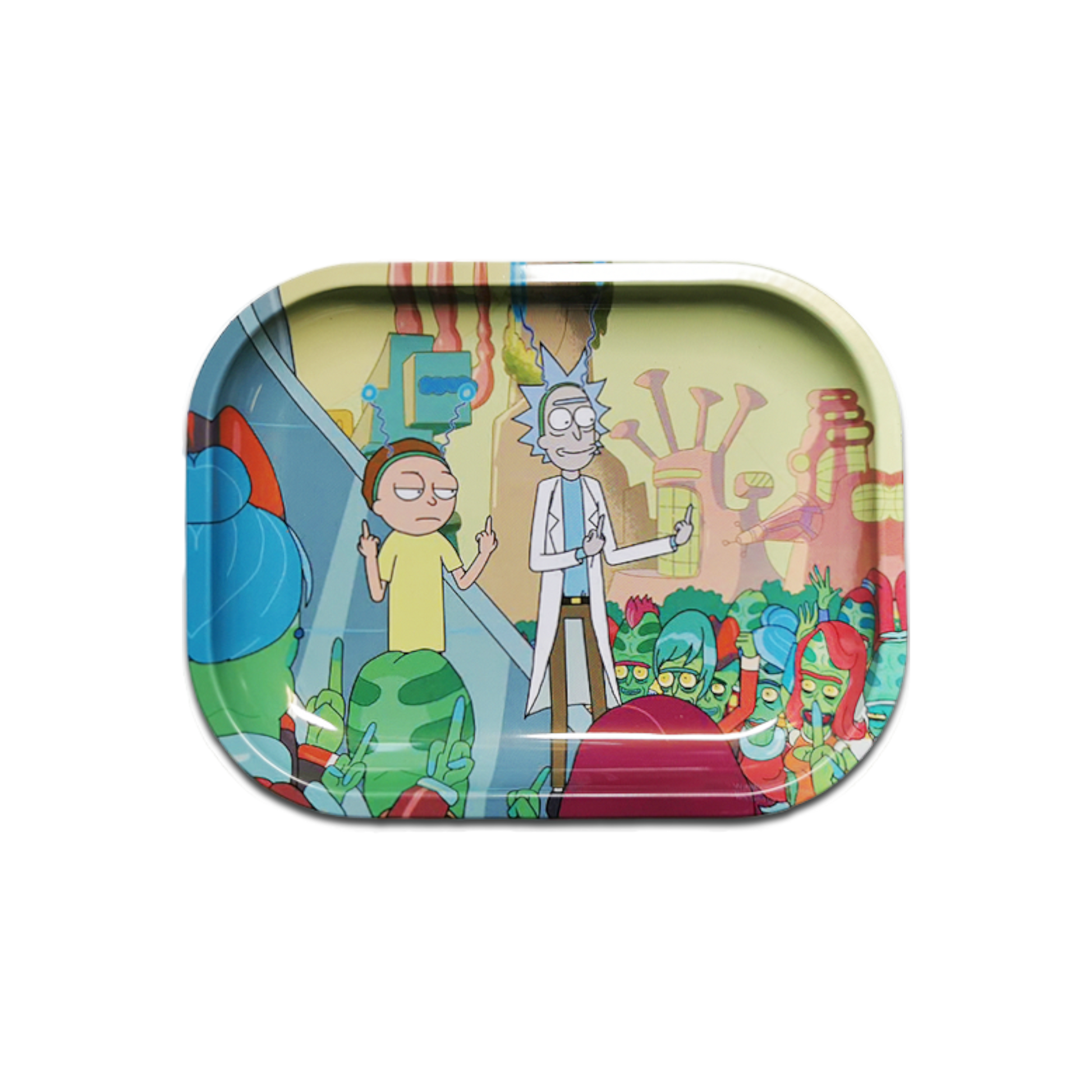 Rolling Tray R&M Middle Finger Motiv