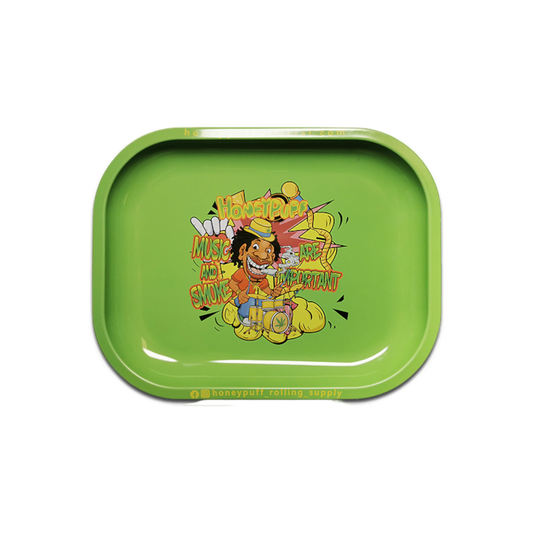 Rolling Tray Rasta Music aus Metall 14x18 cm Produktfoto