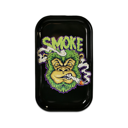 Rolling Tray Smoke Monkey aus Metall 27x12 cm Produktfoto
