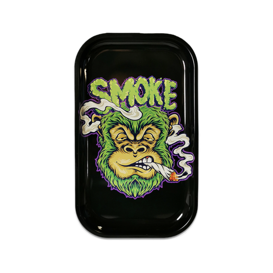 Rolling Tray Smoke Monkey aus Metall 27x12 cm Produktfoto