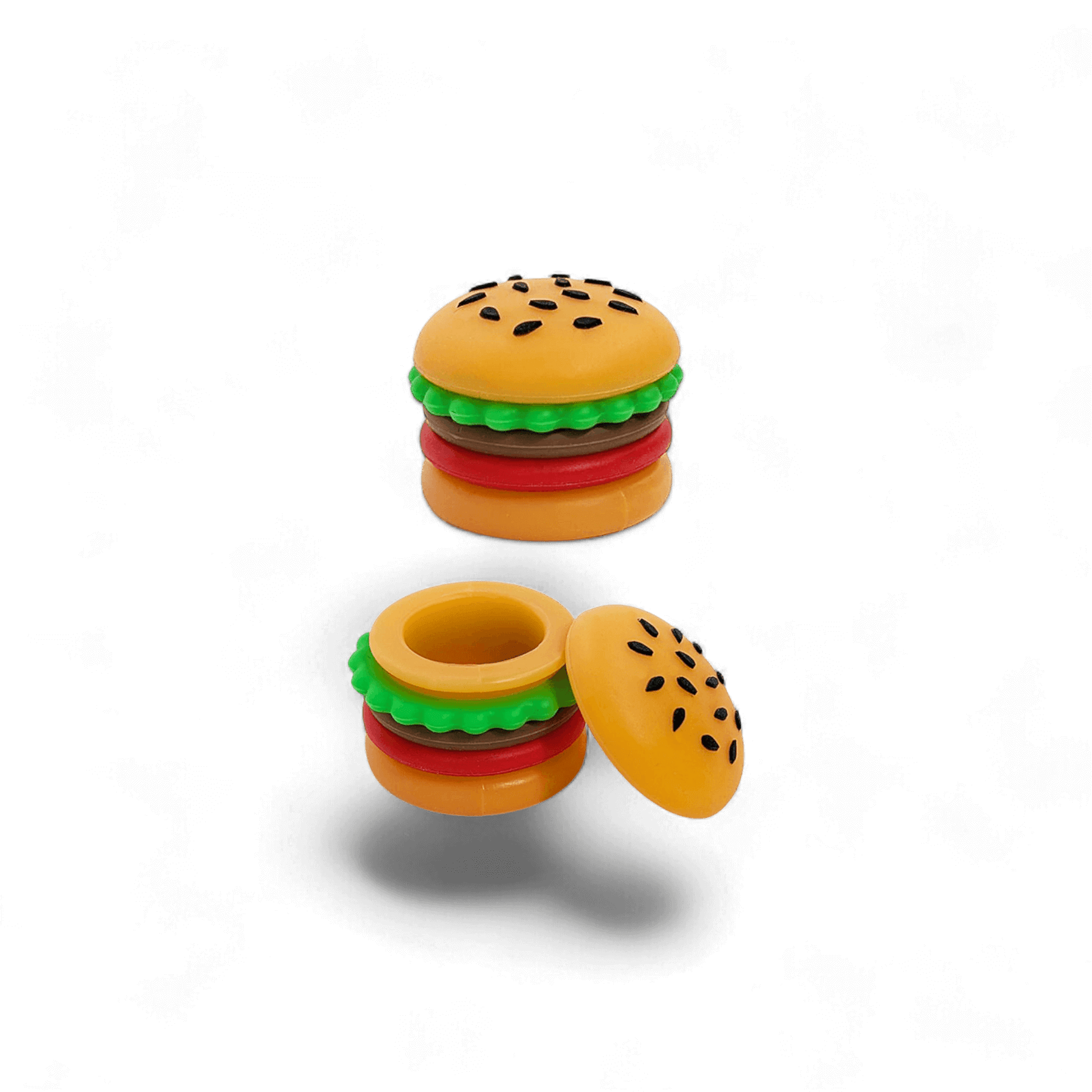 Silikondose im Burger-Design, 5ml Fassungsvermögen, hitzebeständig, erhältlich bei Pief-Leaf®