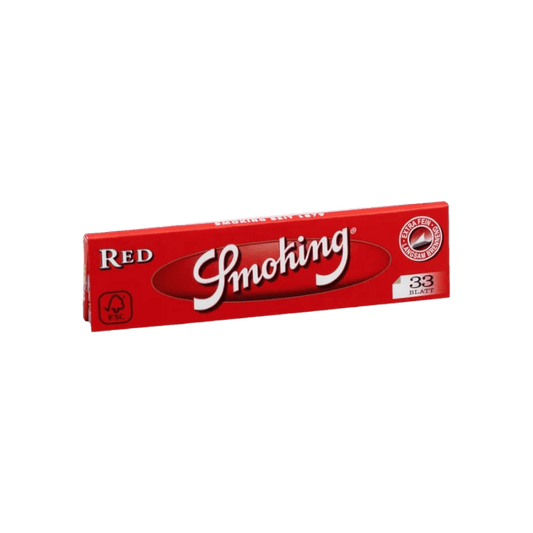 Smoking King Size Red Papers – 33 Blättchen, Reispapier, 52x110mm