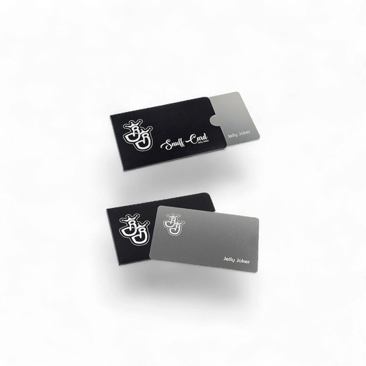 Snuff Card aus Edelstahl im Kreditkartenformat von Jelly Joker