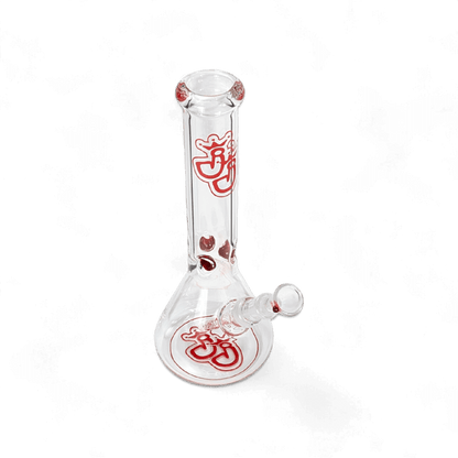 Bong Topas – 35 cm – 7 mm Borosilikatglas – rote Eiskerben – Jelly Joker