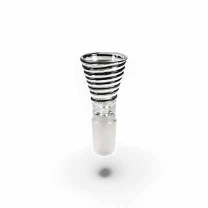 Kopf Twister Black-White aus Glas mit schwarz-weißem Muster, erhältlich bei Pief-Leaf®