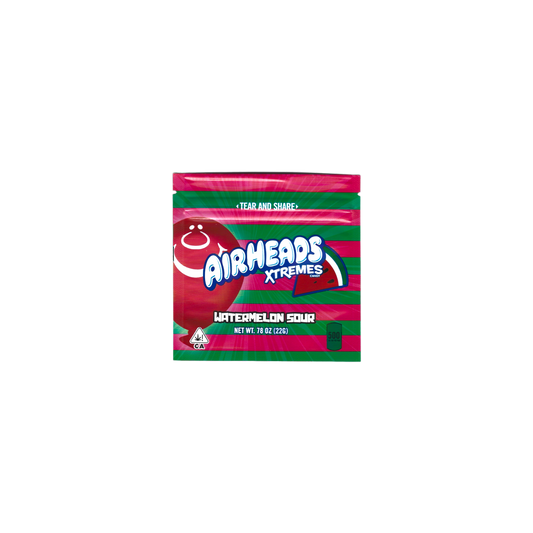 10x Airheads xtremes watermelon sour Mylar Bag 500mg - Leer
