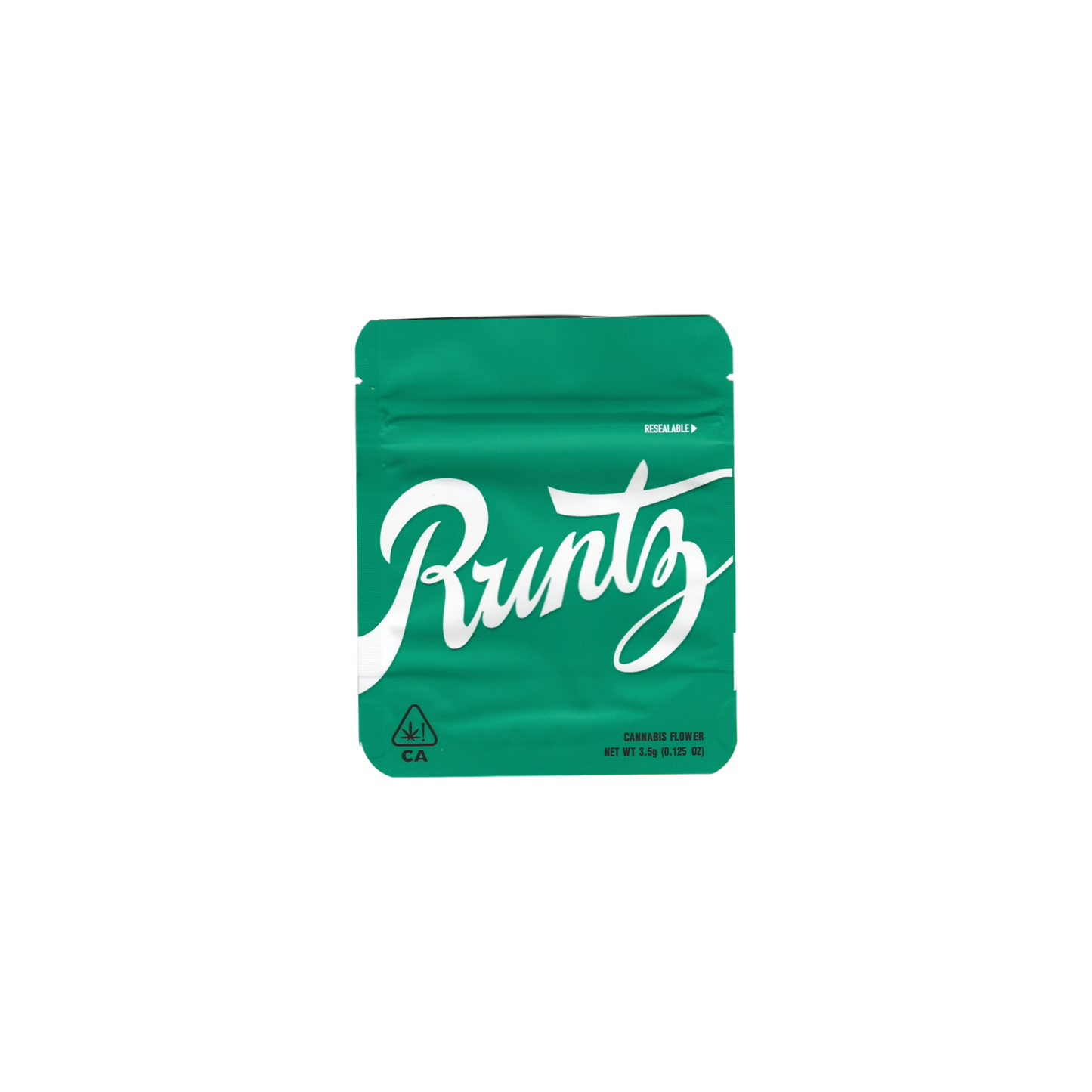 10x Runtz green + Strainlabel Mylar Bag 3,5g - Leer