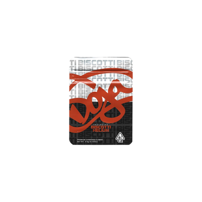 10er Set Doja Helium Biscotti Mylar Bags 3,5g leer – Hochwertige, geruchsdichte Aufbewahrungsbeutel für Cannabis und Kräuter.