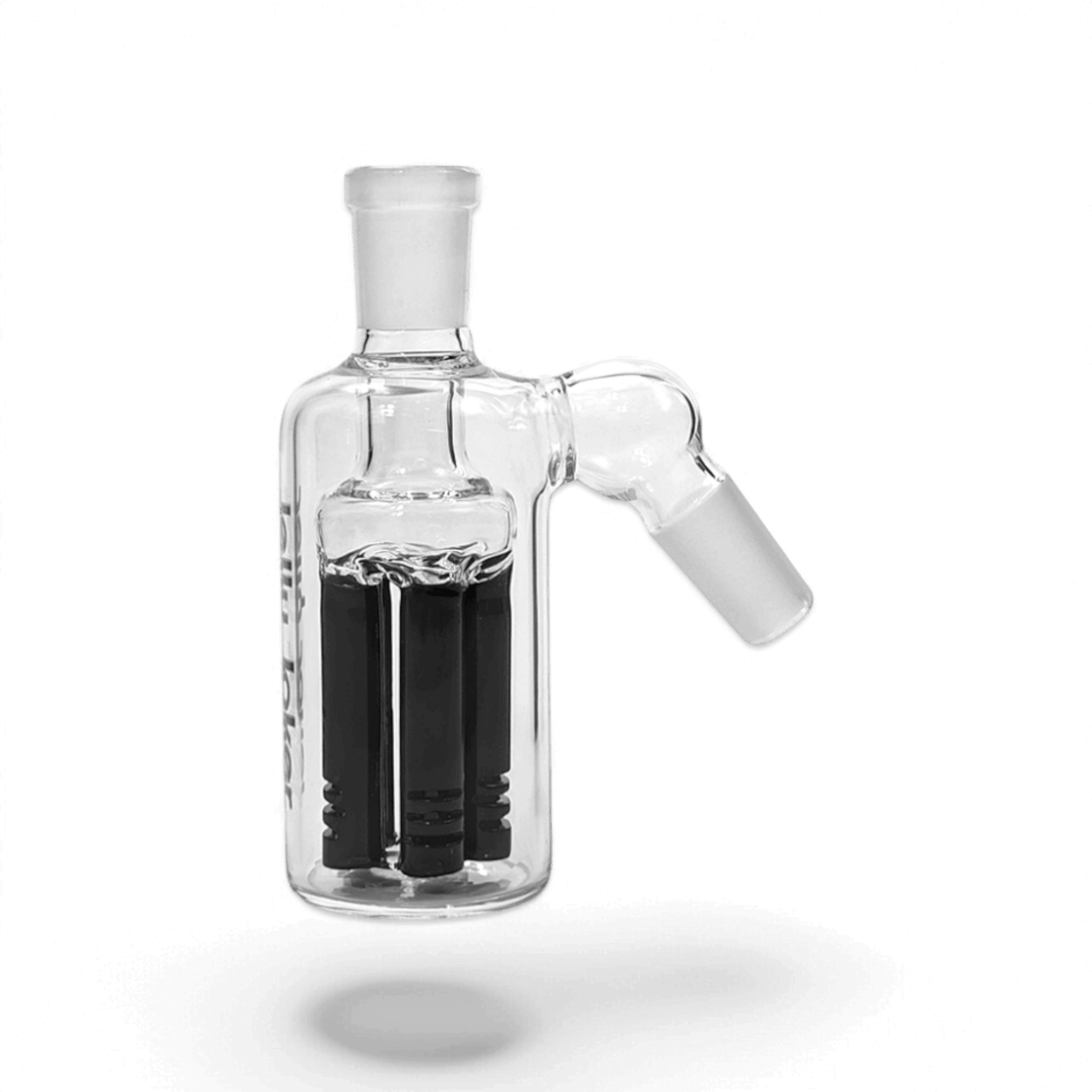 Glasvorkühler transparent schwarz für Bongs