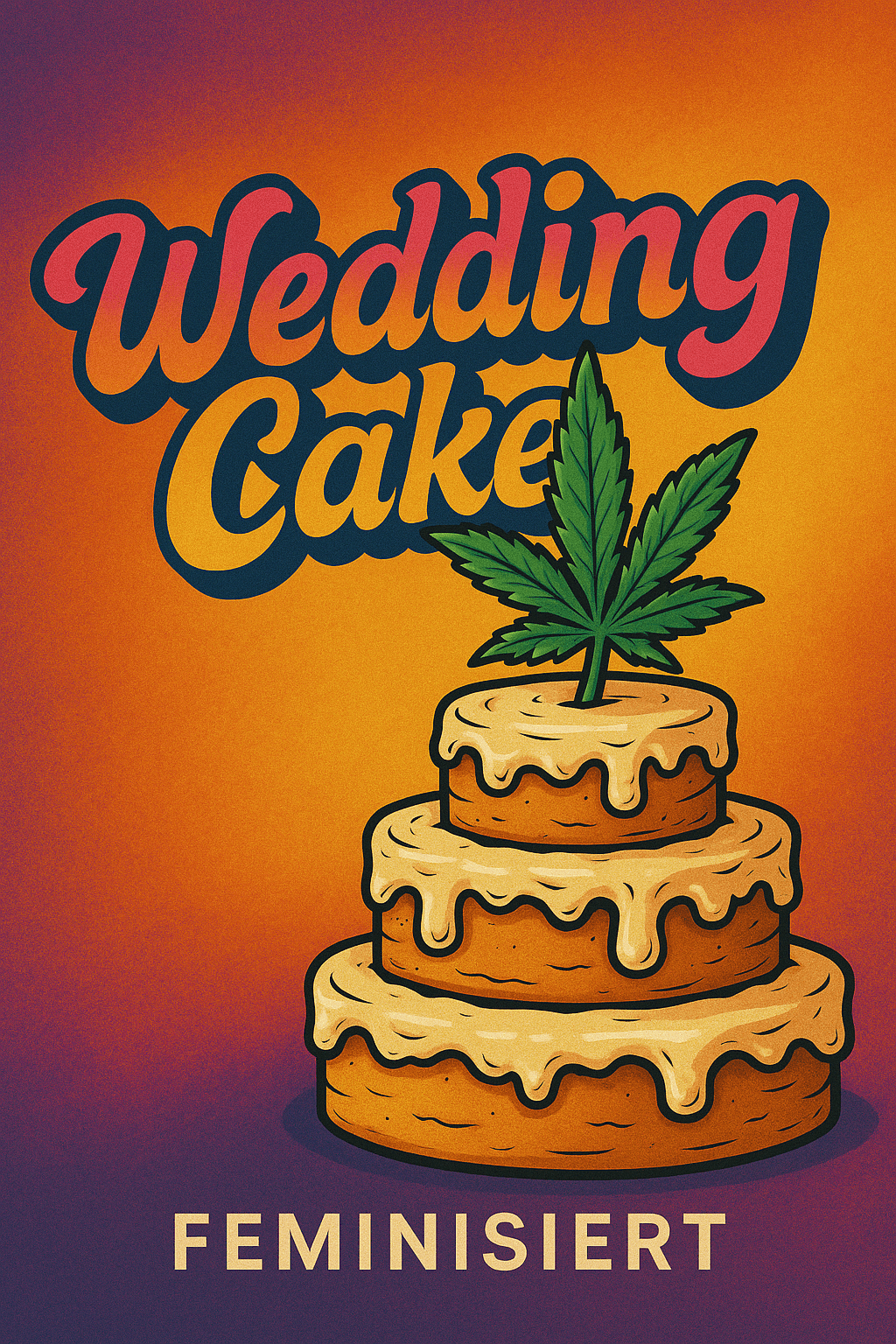Wedding Cake Feminisiert Buds mit orangen Härchen