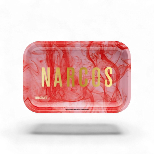 Narcos Metall-Drehunterlage Pink Edition in 19 x 29 cm mit goldenem Finish