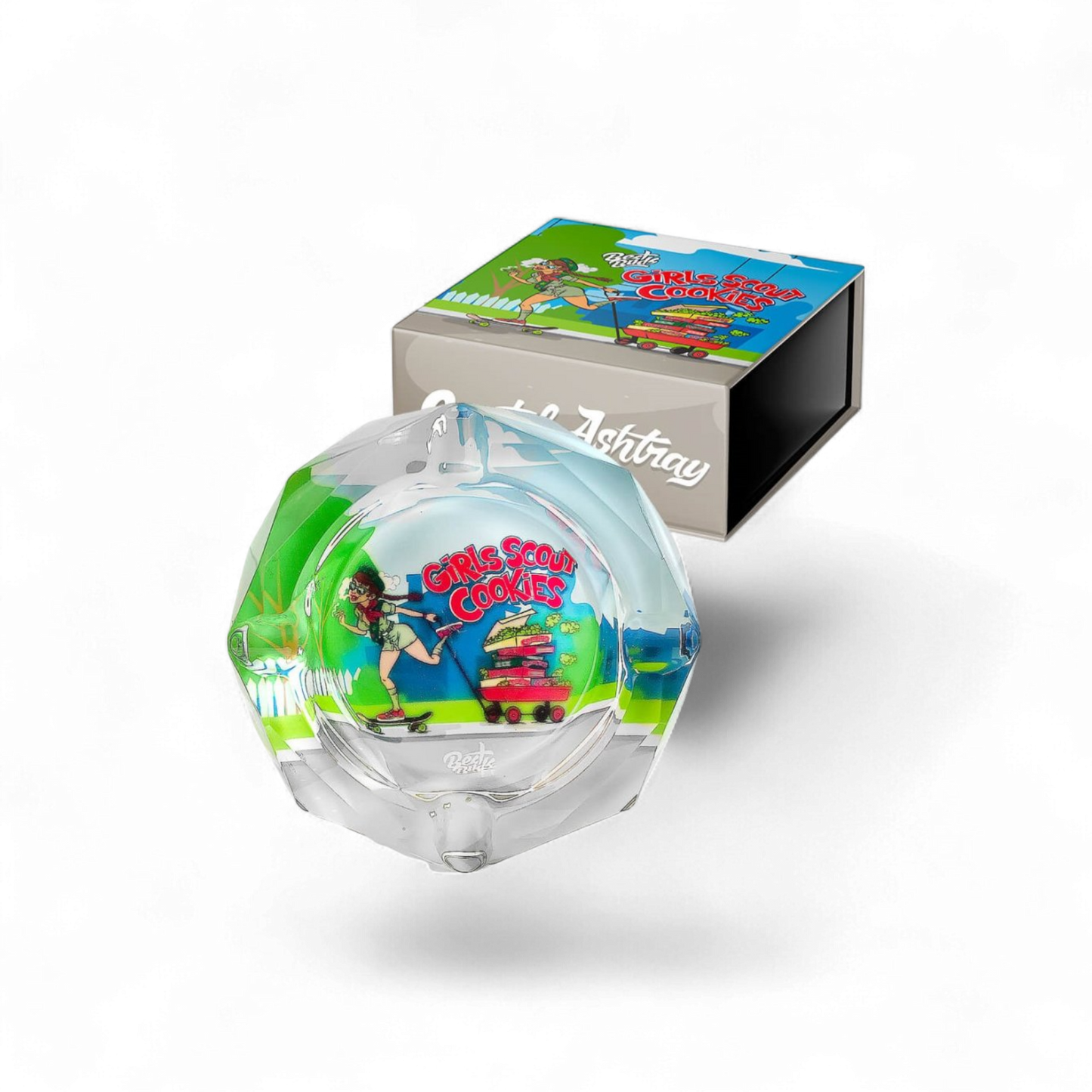 Best Buds Kristallaschenbecher mit Geschenkbox, Girl Scout Cookies