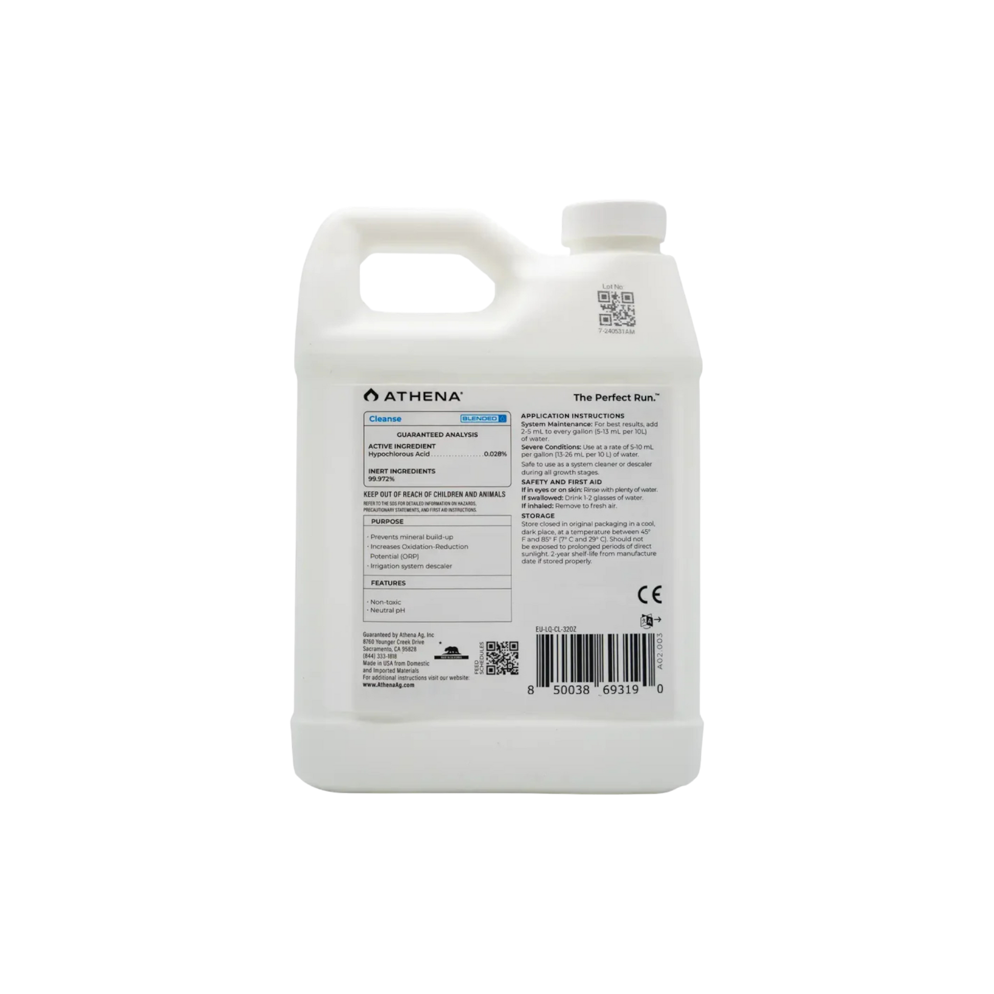 Athena Cleanse Systemreiniger – Hypochlorige Säure, Reinigung & Entkalkung für Growanlagen