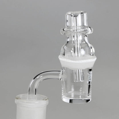 Quarz-Banger mit Carb Cap für Dabbing, 90 Grad Winkel, perfekt für Dab-Rigs und Bongs, erhältlich bei Pief-Leaf®