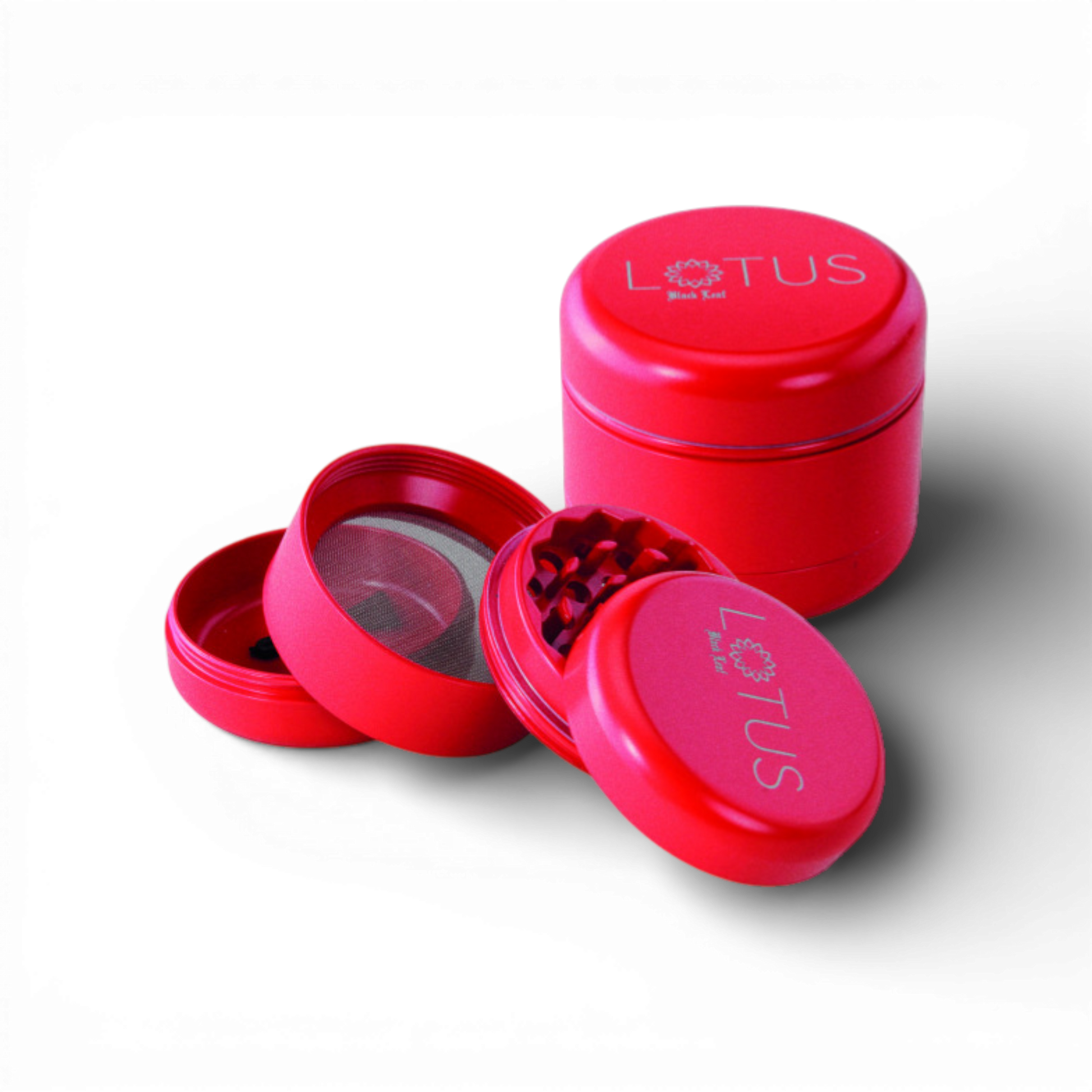 Black Leaf Lotus Grinder Aluminium 55 mm rot