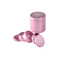 Pinkfarbener 5-teiliger FLOWER-Grinder von Black Leaf® mit innovativem Blumenschliff und Pollenkammer