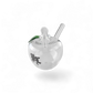 Black Leaf® Haschpfeife Apfel – 120mm – Borosilikatglas – Klar – Haschpfeife mit Glaspiekser