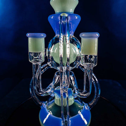 Black Leaf Recycler Bong mit NS14 Schliff