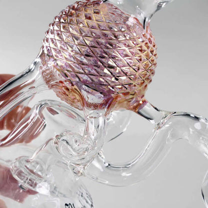 Recyclebong Litschi mit Recyclersystem und Glasbanger