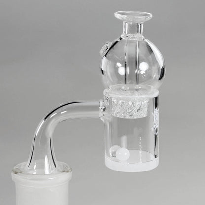 Quarz-Banger Set für Dabbing mit Banger, Carb Cap und Terp Pearls, 90 Grad Winkel