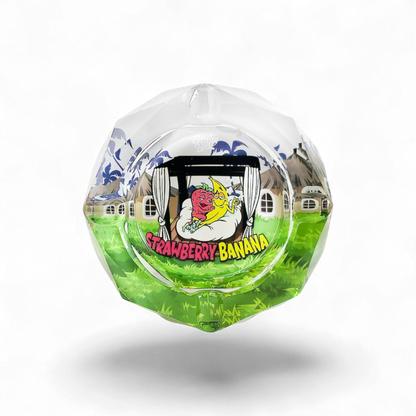 Kristallaschenbecher Strawberry Banana mit Geschenkbox, perfekt für Joints und Zubehör, erhältlich bei Pief-Leaf®