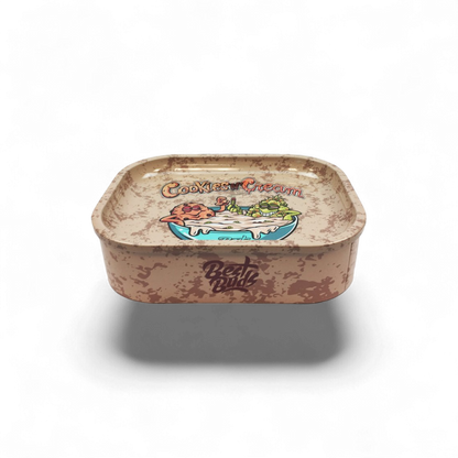 Blechdose mit Rolling Tray Deckel und integriertem Staufach für Papers und Filter, erhältlich bei Pief-Leaf®