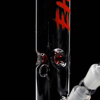 Icebong RED SERIES 37 cm Glasbong von EHLE. mit roten Eisfängern