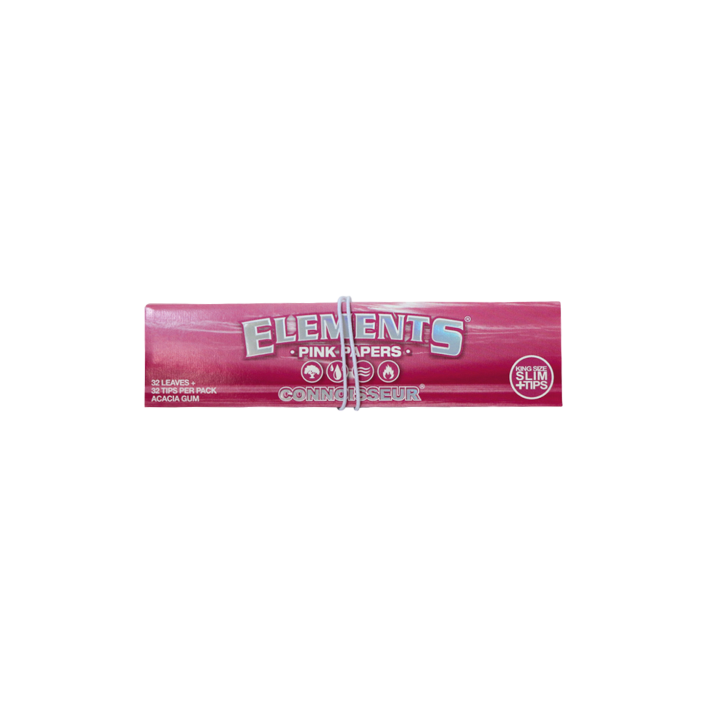 Elements Paper "Connoisseur" Pink - King Size Slim + Tips